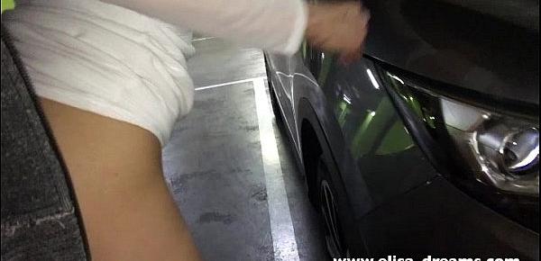  Blowjob, Sex and Cum in mouth in a public parking
